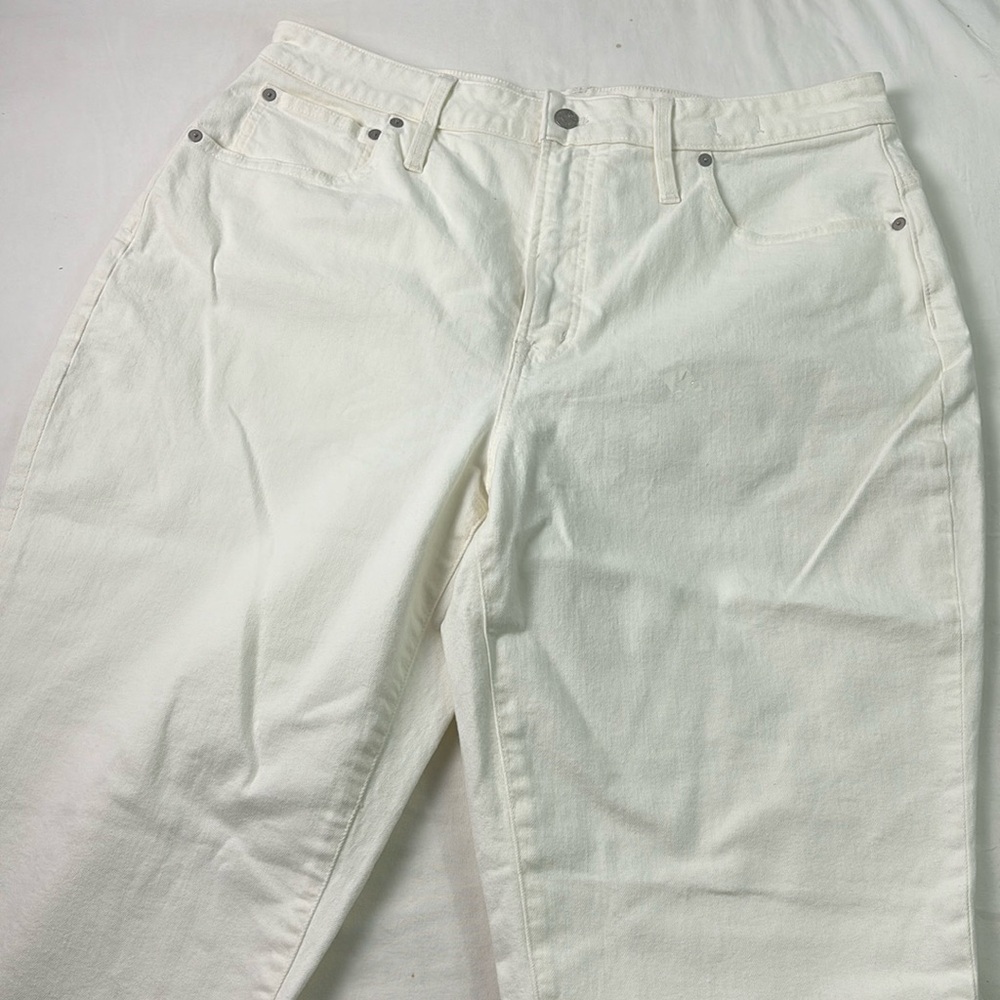 Madewell The Curvy Perfect Vintage Jeans High Rise Tapered Denim White Size 33